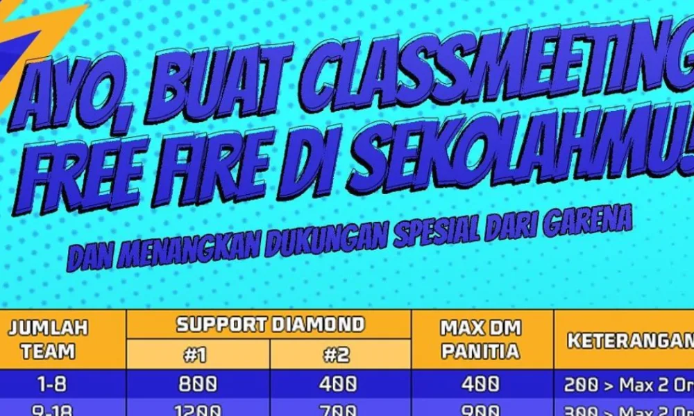Garena Free Fire Support untuk Turnamen di Sekolahmu!