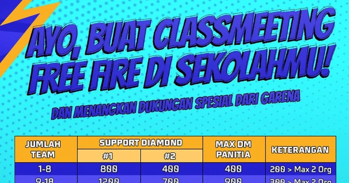 Garena Free Fire Support untuk Turnamen di Sekolahmu!