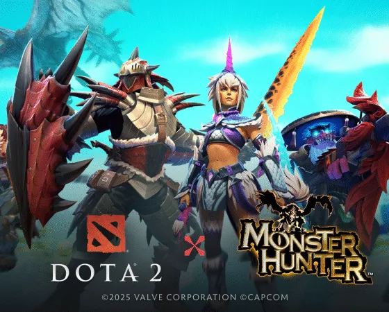 DOTA 2 x Monster Hunter collab – Hero Atlas, Palico courier, dan Rathalos Dragon Knight