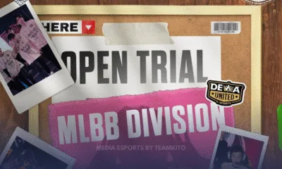 Poster Open Trial Player MLBB Dewa United 2025 Season 38
