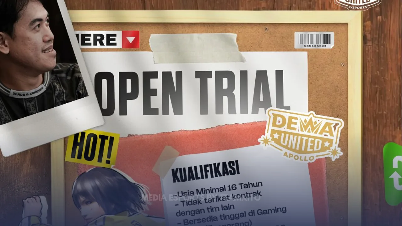 Poster Open Trial Dewa United Free Fire Apollo Season 48