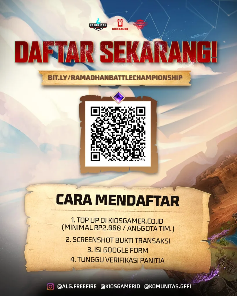 RAMADHAN BATTLE CHAMPIONSHIP: Hadiah Total Rp8 Juta + Ribuan Diamond Free Fire Siap Di rebut! 45 RAMADHAN BATTLE CHAMPIONSHIP: Hadiah Total Rp8 Juta + Ribuan Diamond Free Fire Siap Di rebut!