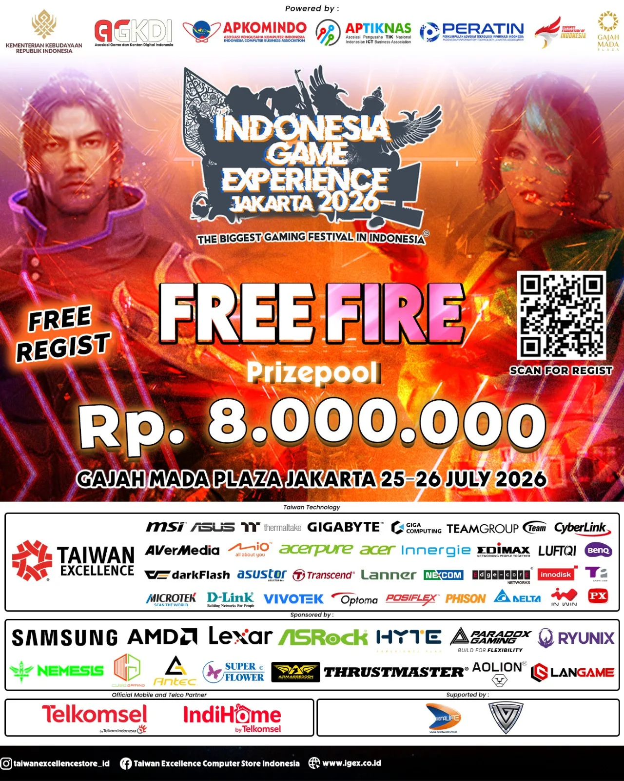 GRATIS! Turnamen Free Fire IGEX 2026 di Gajah Mada Plaza Jakarta - Hadiah Jutaan Rupiah! 24 IGEX 2026 Free Fire Tournament