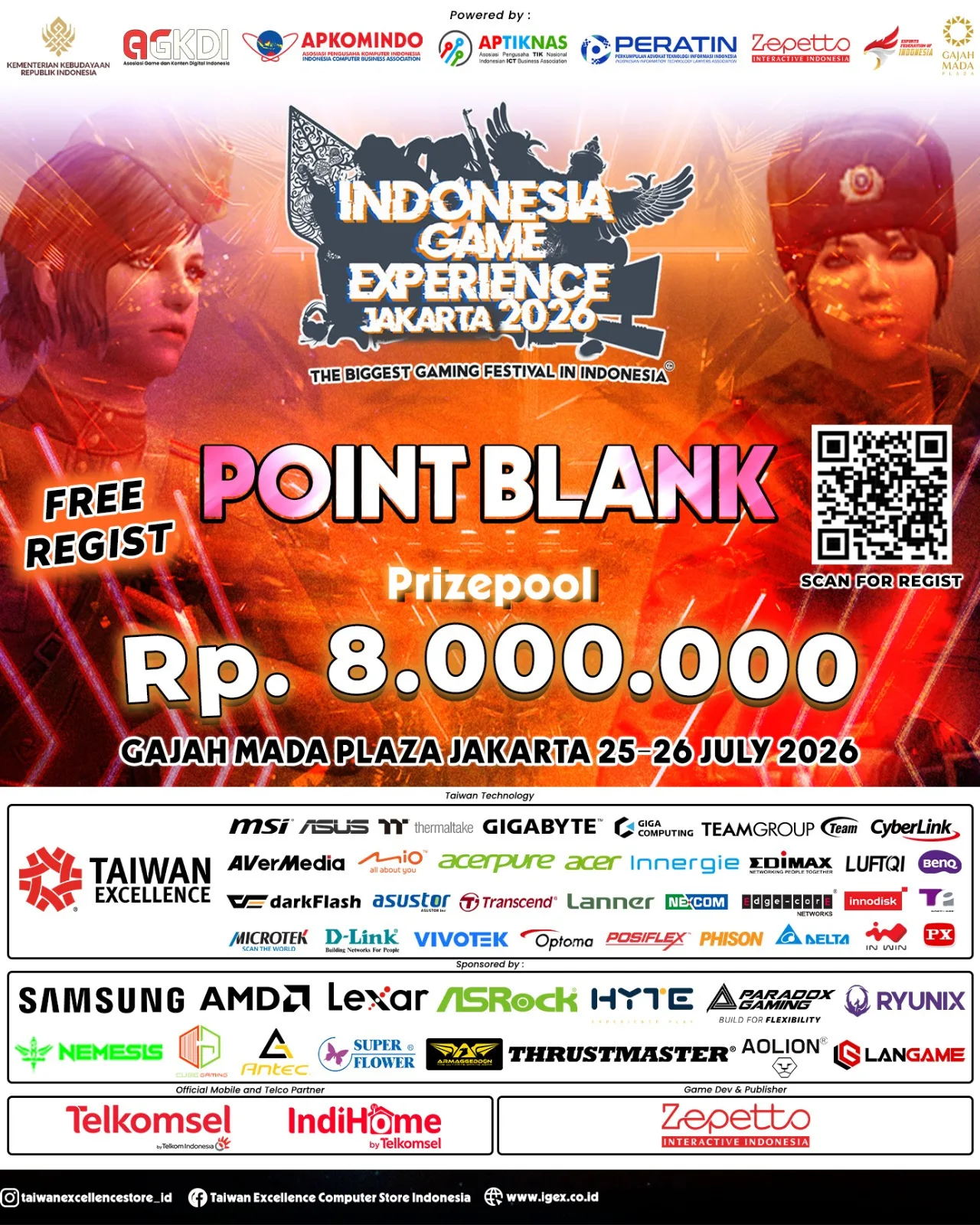 GRATIS! Turnamen Point Blank IGEX 2026 di Gajah Mada Plaza Jakarta - Hadiah Jutaan Rupiah! 30 IGEX 2026 Point Blank Tournament
